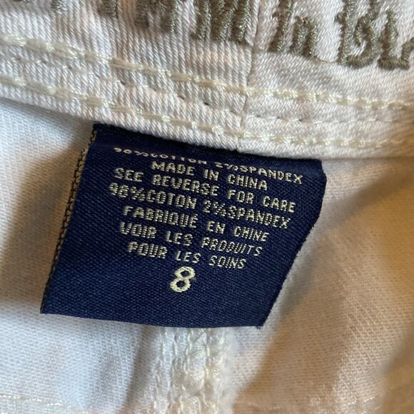 EUC White Denim Rhythm in Blues Sz 8 Distressed/Cutoff Look Shorts - Picture 7 of 11